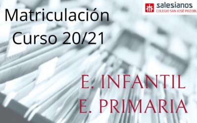 CALENDARIO MATRICULACIÓN en E. INFANTIL y E. PRIMARIA